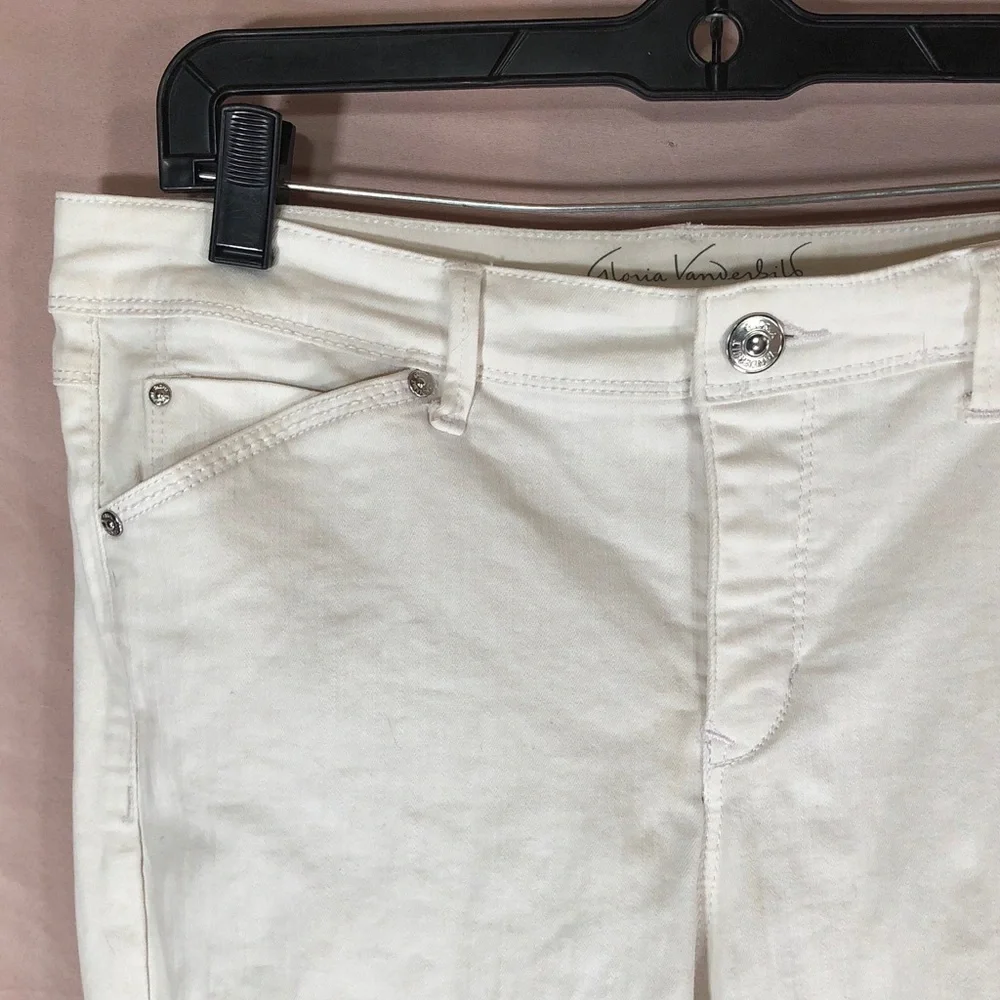 Gloria Vanderbilt White Cropped Jeans Capris Size 6